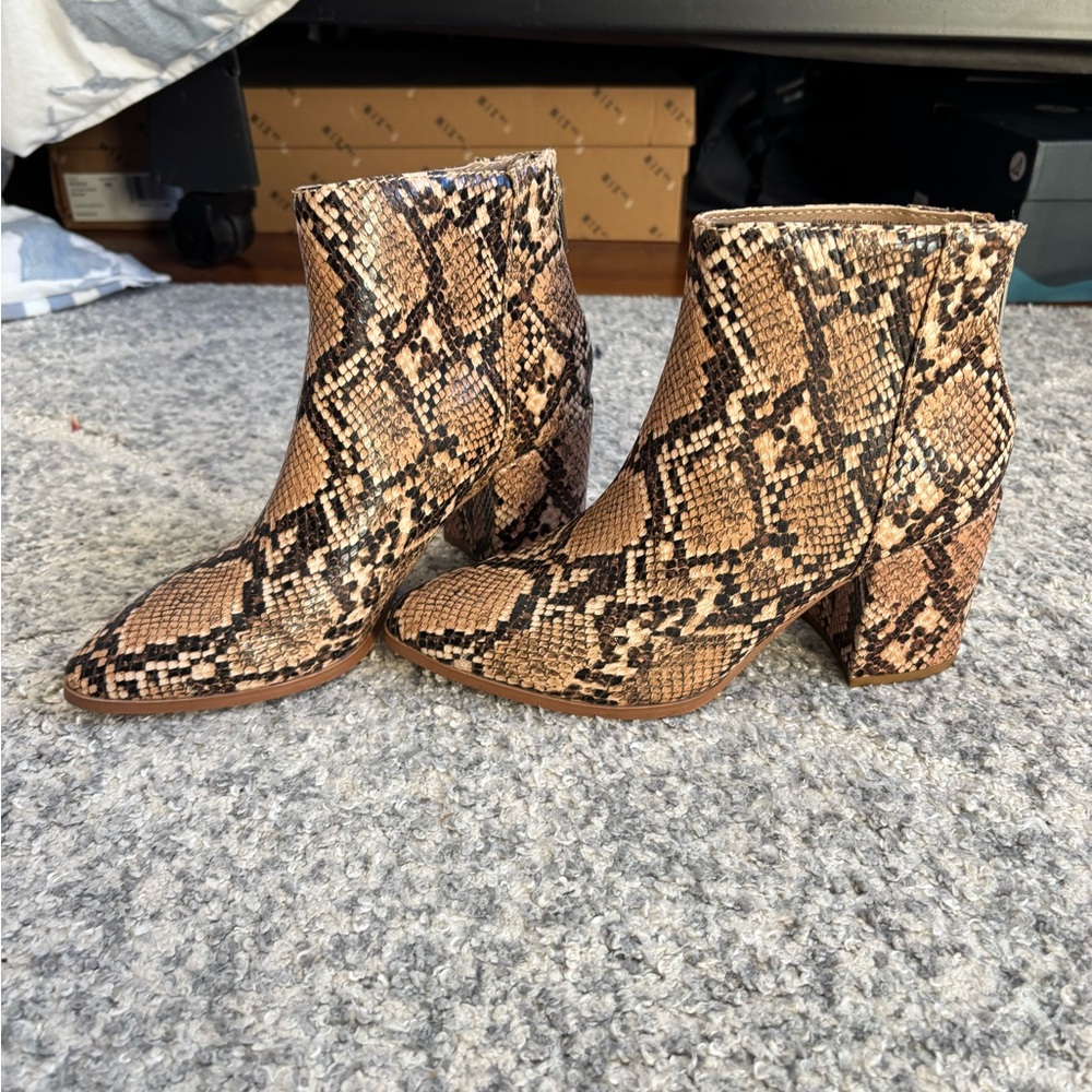 Steve Madden Snake Skin Mini Boots